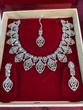 CZ Necklace set by Kurti Connection USA