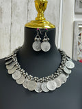 Oxidized silver necklace set by Kurti Connection USA