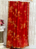 Printed chiffon saree