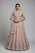 Light peach color lehenga set by Kurti Connection USA
