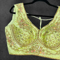Light green silk blouse