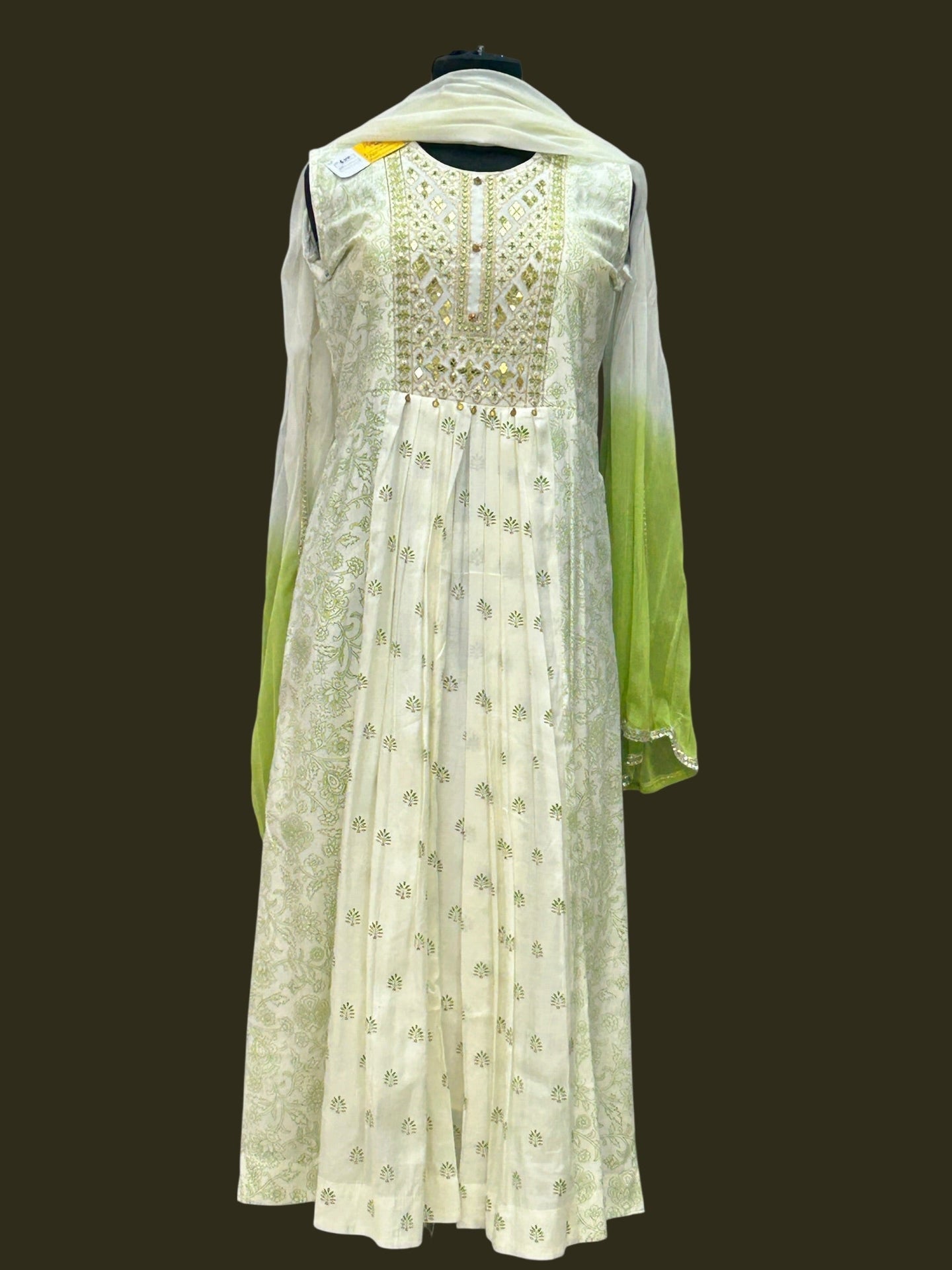 Chanderi silk long kurti set by Kurti Connection USA