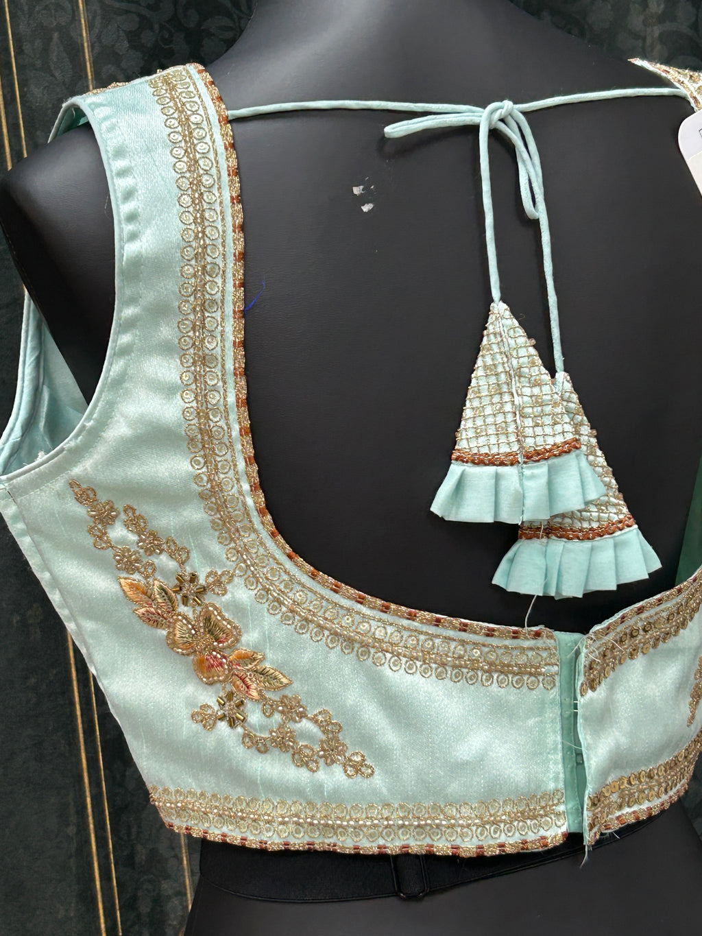 Silk blouse with heavy embroidery work