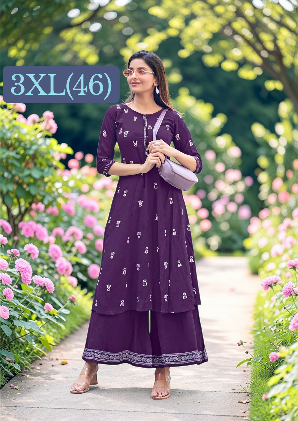 Summer Cotton Kurti plazzo set