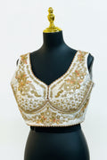 Silk blouse with heavy embroidery work