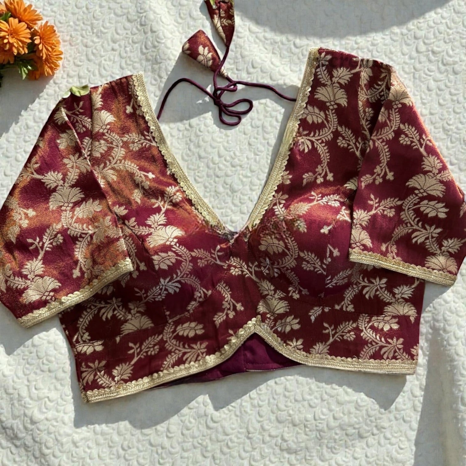 Brocade blouses by Kurti Connection USA