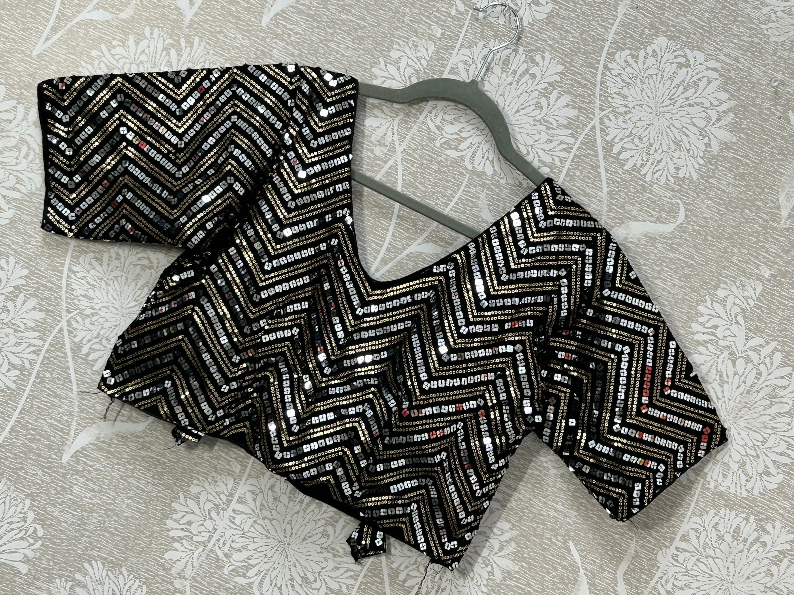 Black sequin blouse
