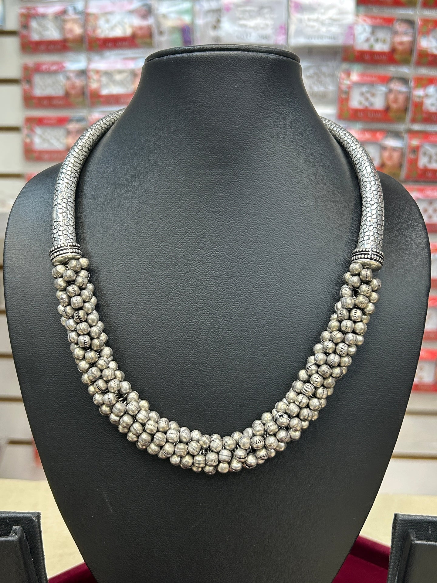 Oxidized hasuli necklace by Kurti Connection USA