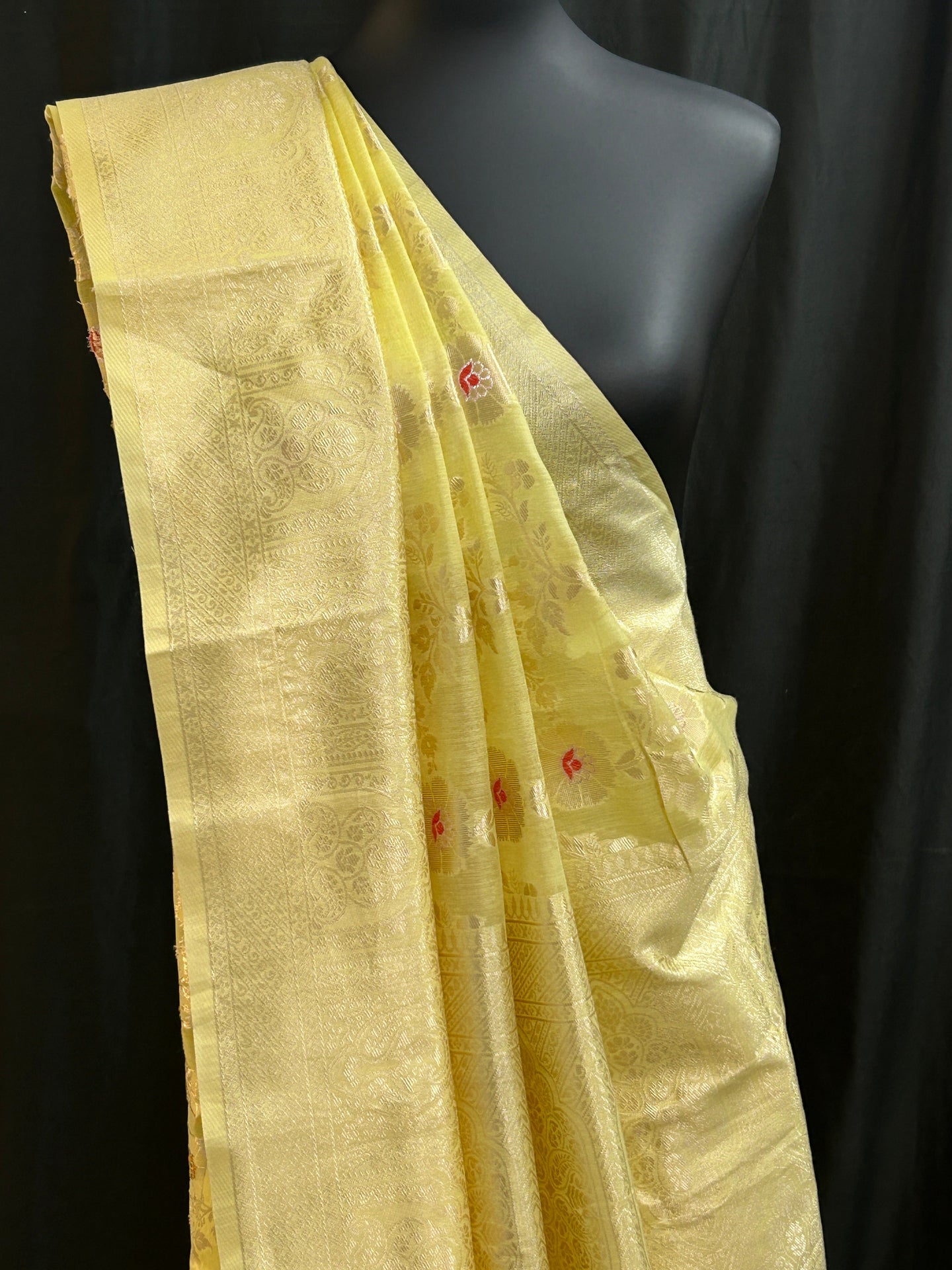Linen cotton saree