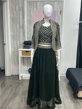 Green jacket dress