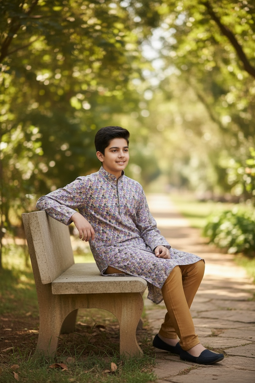 Silk kurta set