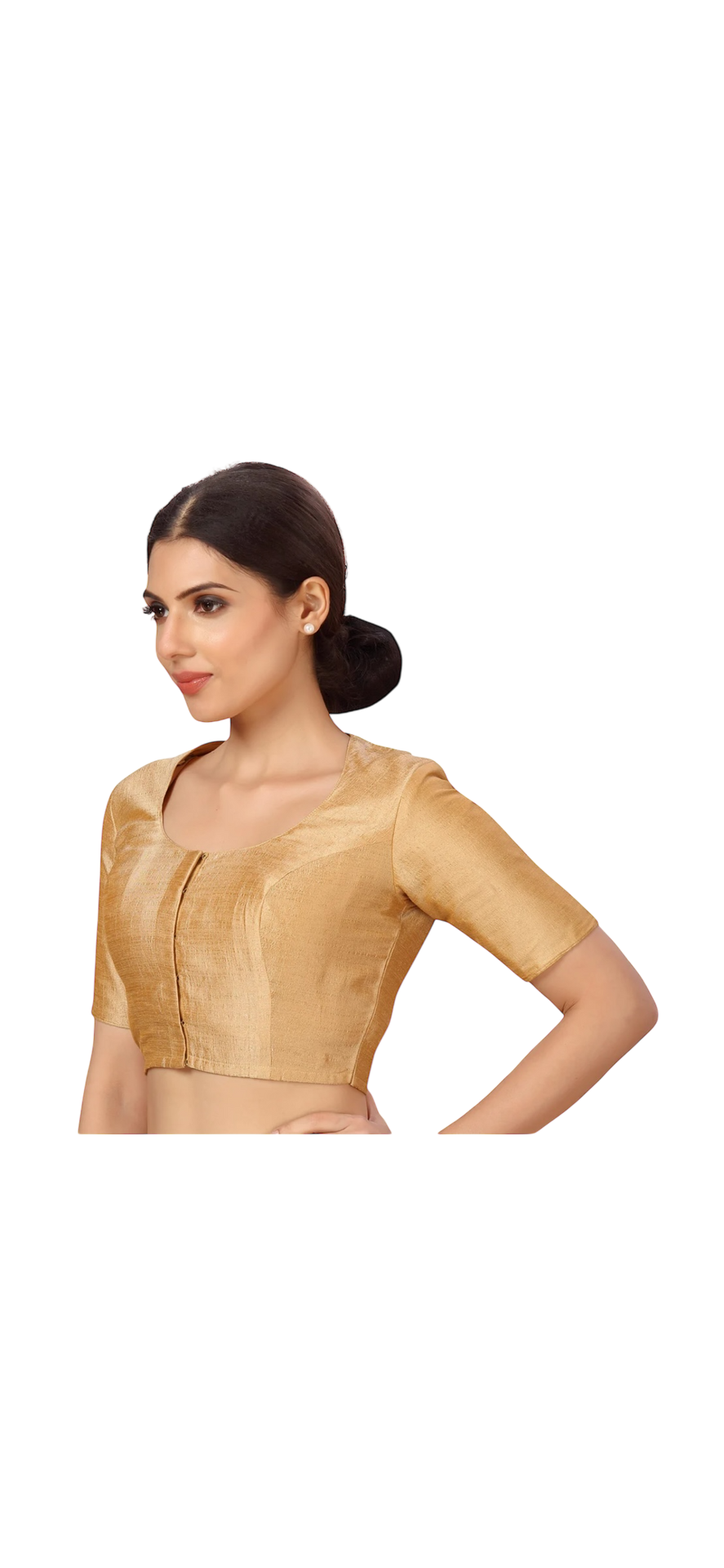 Antique gold blouse by Kurti Connection USA