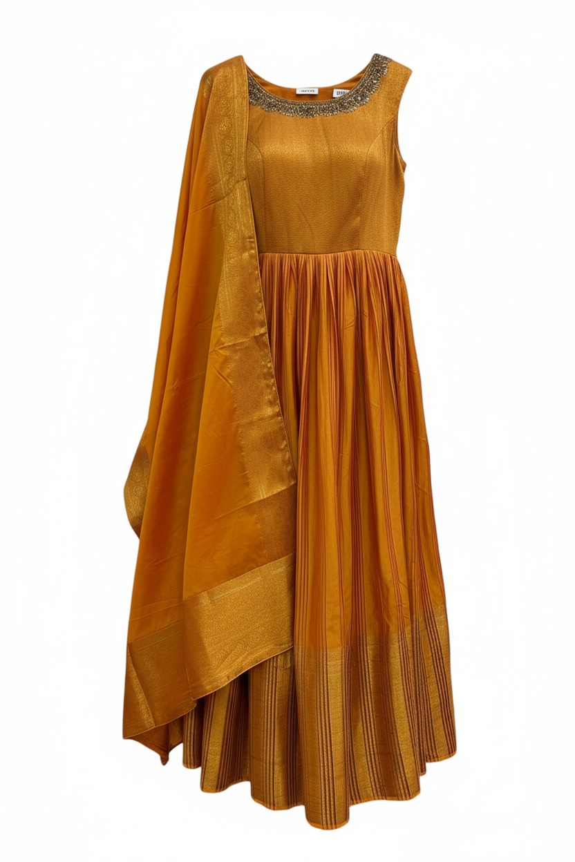 Silk Anarkali suit