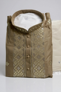 Gold Kurta pajama set by Kurti Connection USA