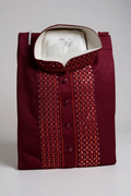 Maroon : Kurta pajama set