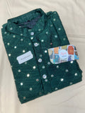 Mirror work kurta : green | boys