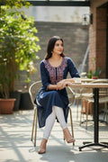 Dark blue Rayon kurti