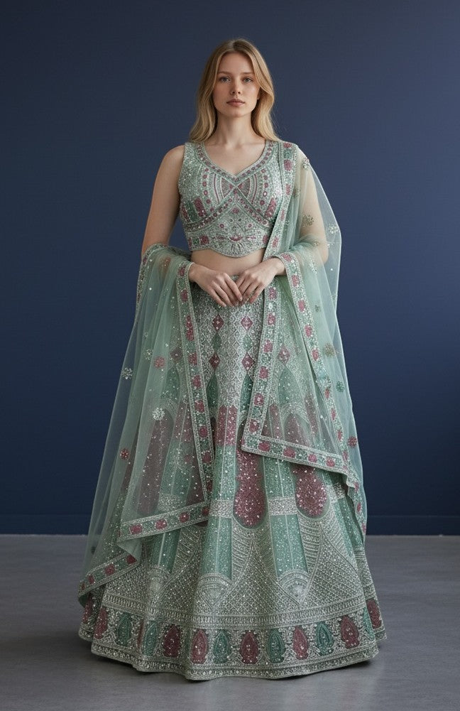 Lehenga Choli set : Light Green