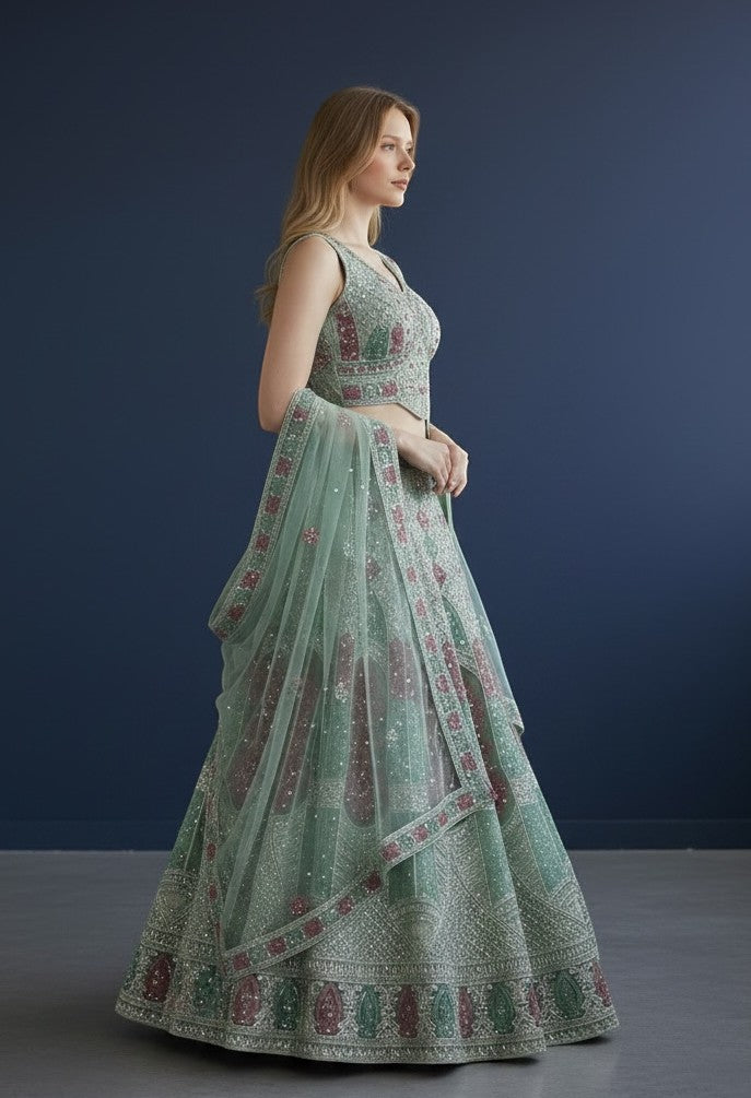 Lehenga Choli set : Light Green