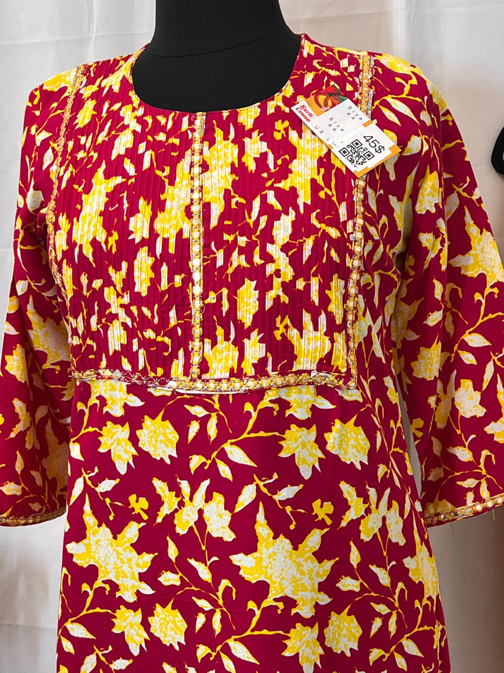 Pure cotton kurti pant set - Kurti Connection USA