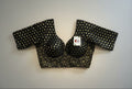 Kurti Connection USA black and gold brocade blouse with floral embroidery and sweetheart neckline.